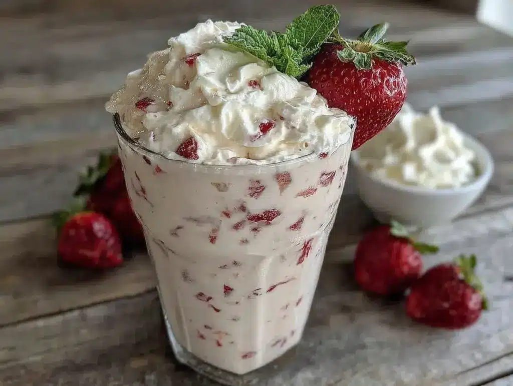 creamy strawberry cheesecake protein shake - featured image
