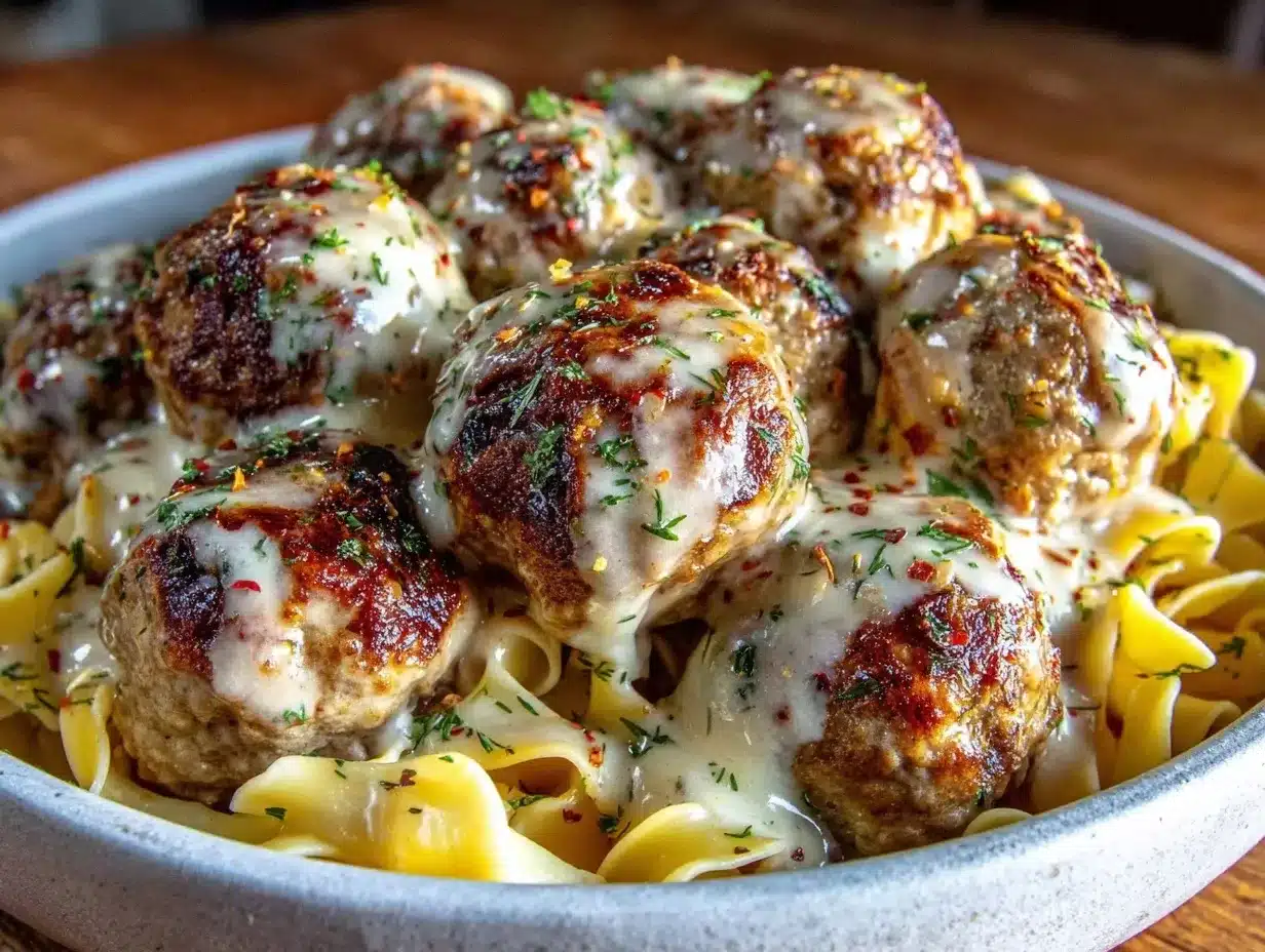 creamy swedish meatballs in dill gravy preparation steps