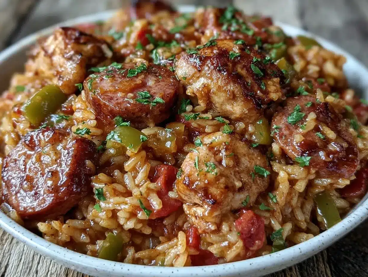 creole chicken and sausage jambalaya preparation steps