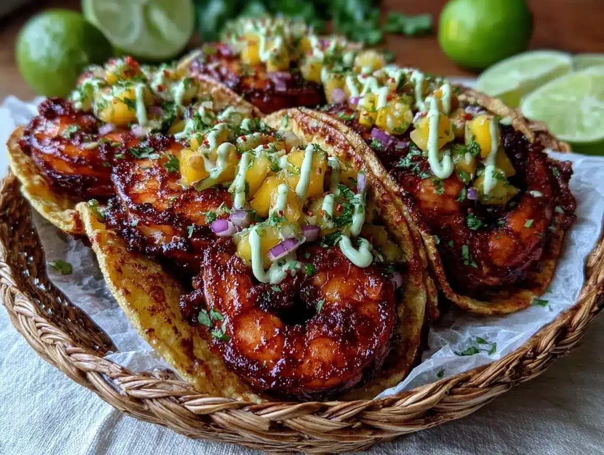 crispy air fryer shrimp tacos preparation steps