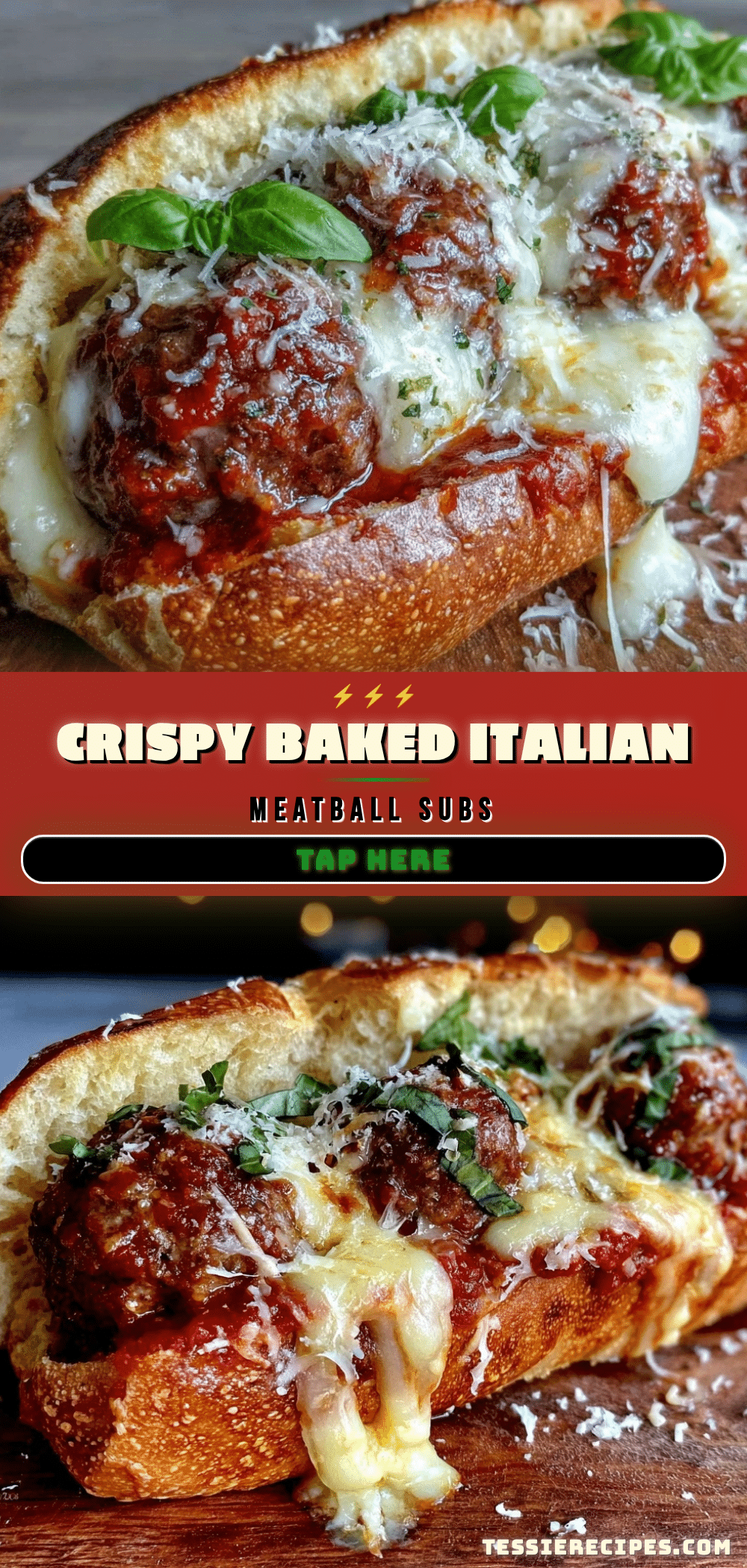 crispy baked Italian meatball sub recipe