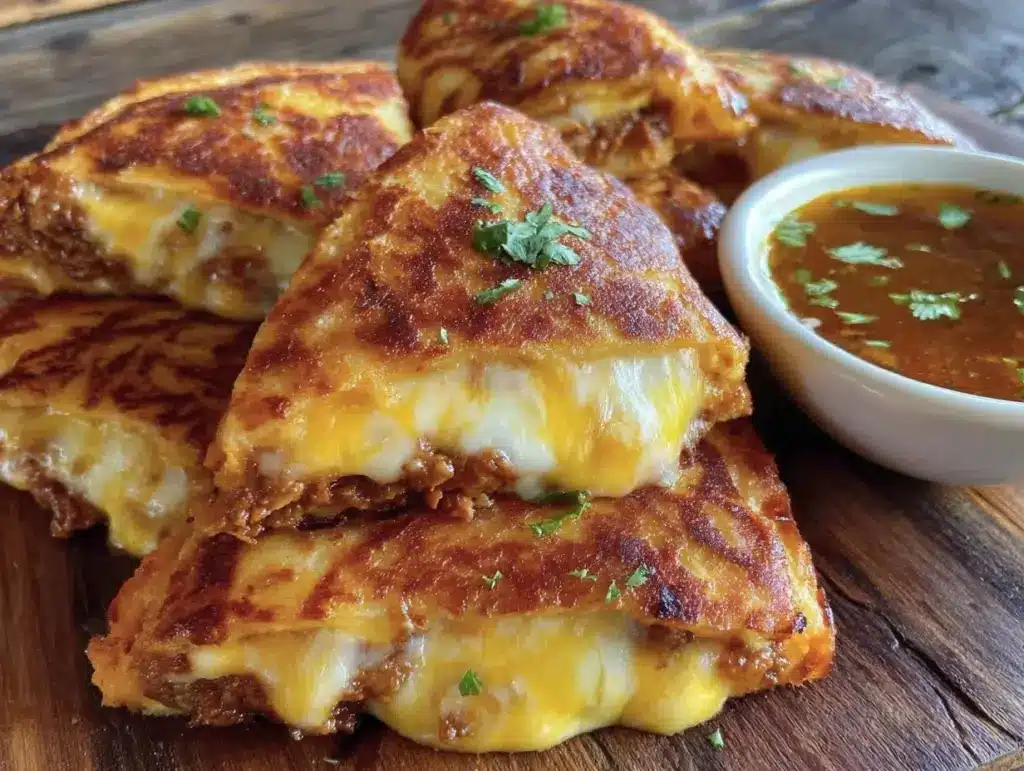 crispy birria grilled cheese dippers - featured image