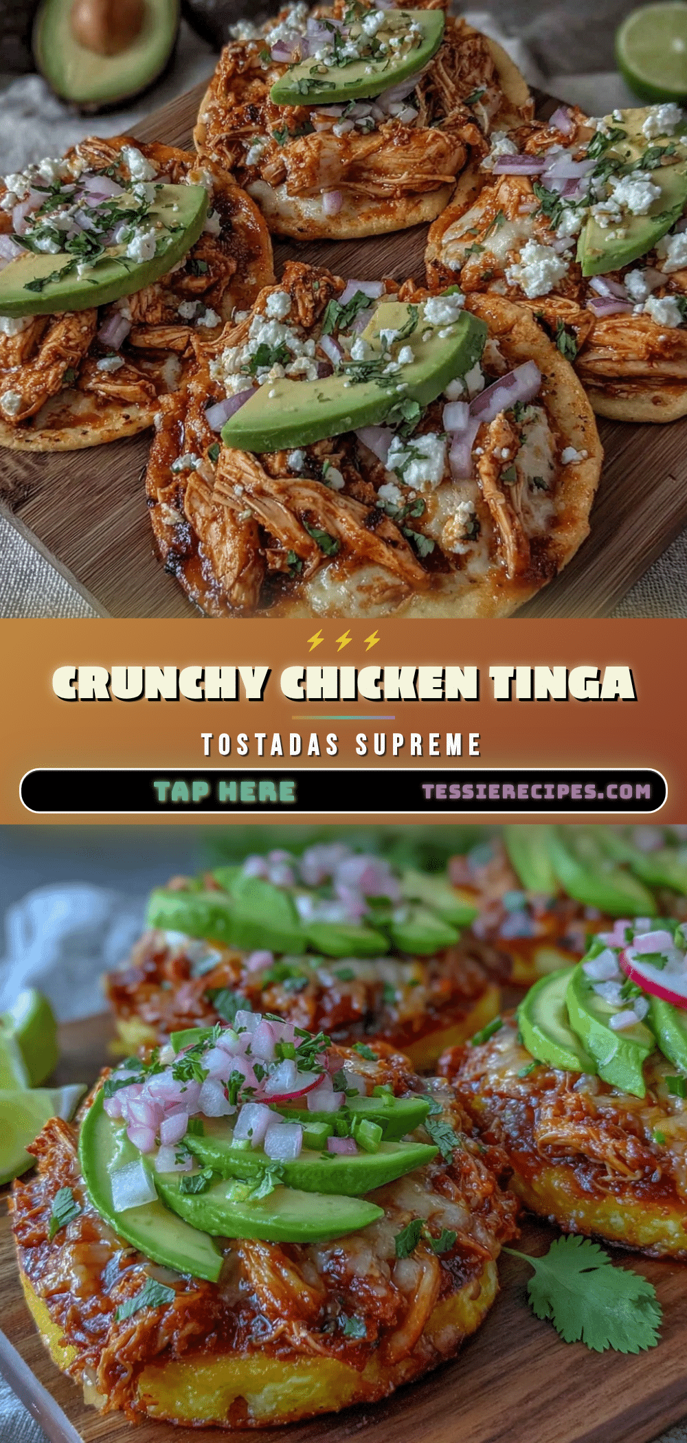 crispy chicken tinga tostadas recipe