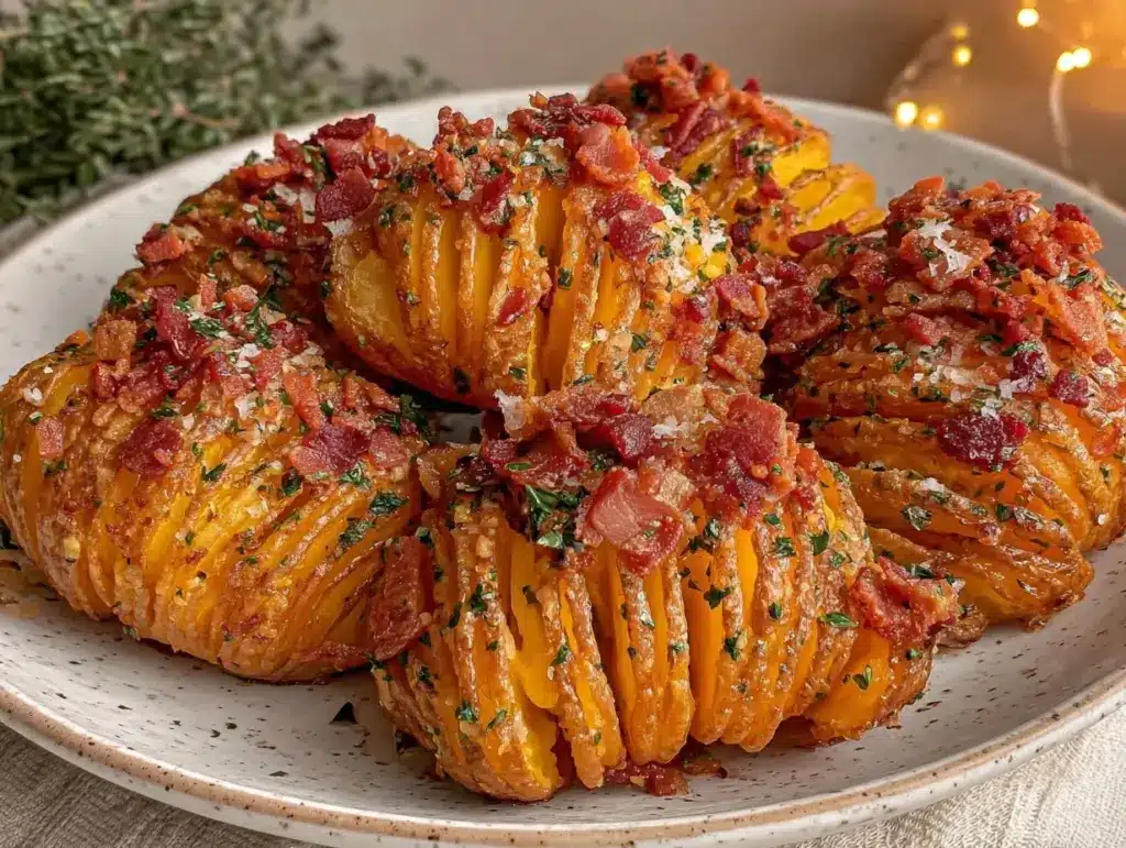 crispy hasselback potatoes - featured image