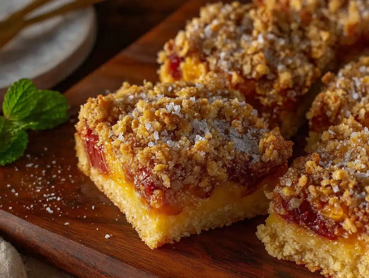 crispy rhubarb custard bars preparation steps