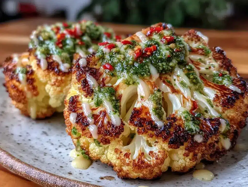 crispy roasted cauliflower steaks - featured image