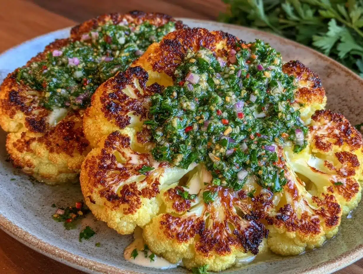 crispy roasted cauliflower steaks preparation steps