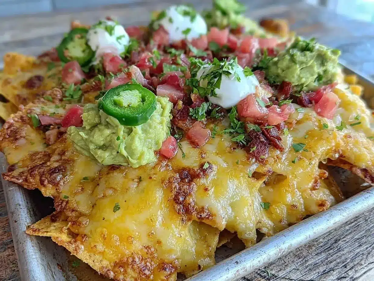 crispy sheet pan nachos preparation steps