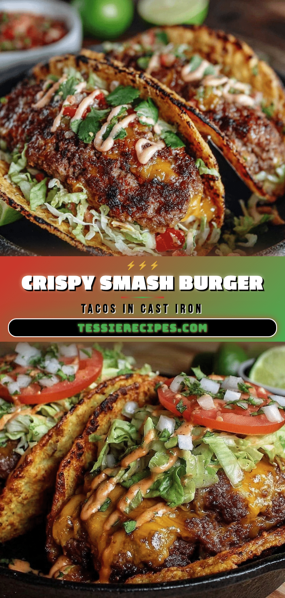 crispy smash burger tacos recipe