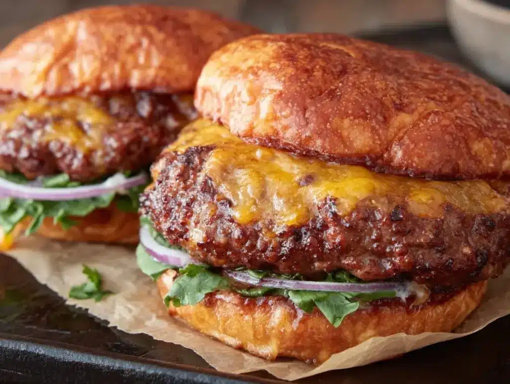 crispy smash burgers - featured image