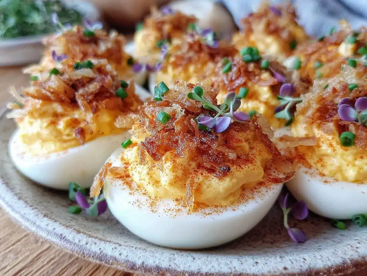 crispy smoked paprika deviled eggs preparation steps