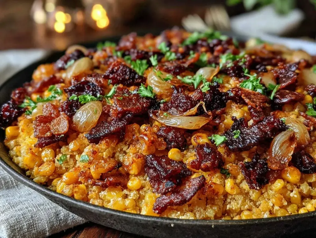 crispy southern fried corn skillet - featured image