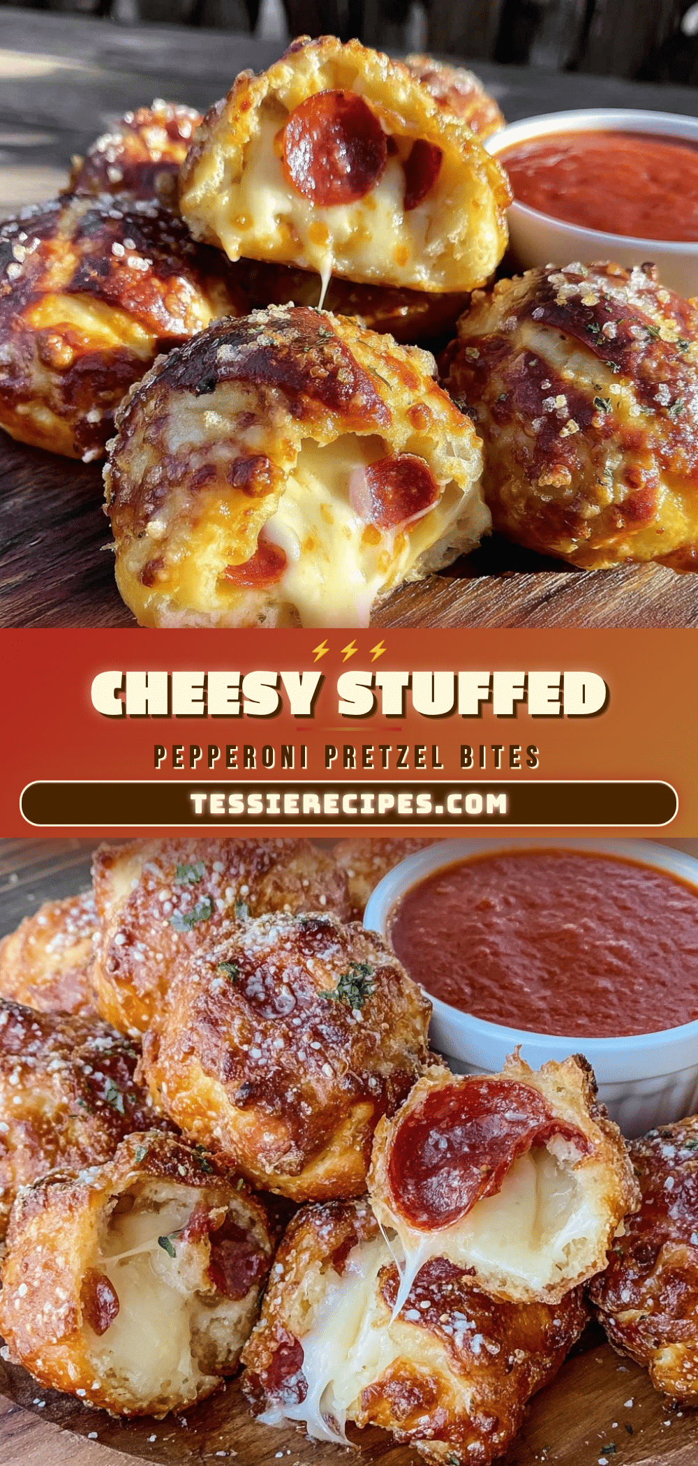 crispy stuffed pepperoni pizza pretzel bites recipe