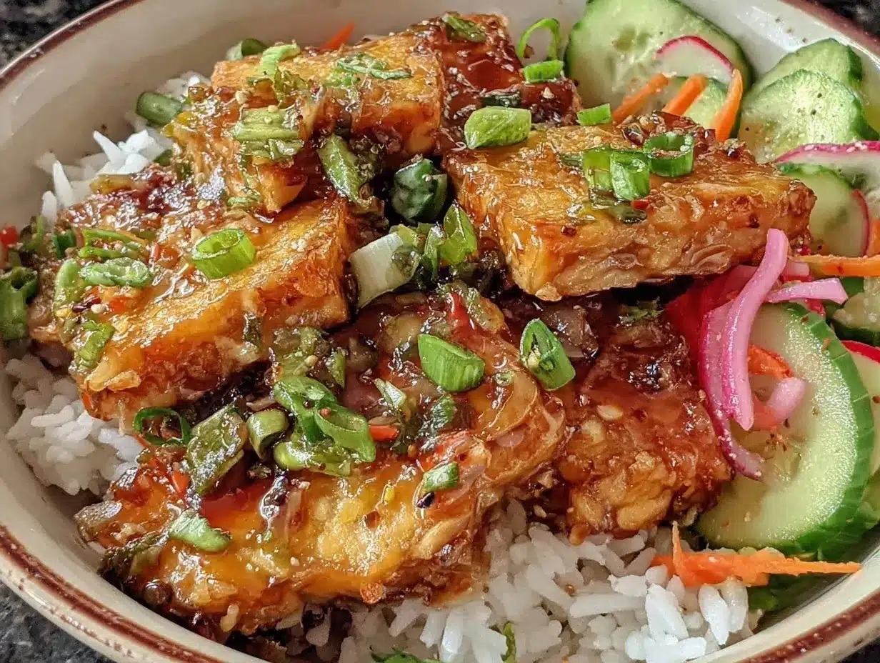 crispy teriyaki tempeh bowl preparation steps