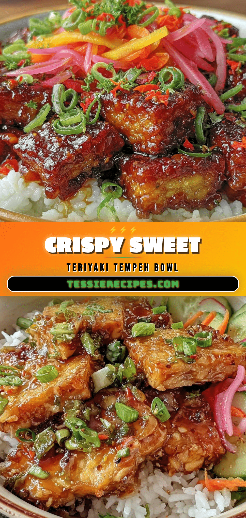 crispy teriyaki tempeh bowl recipe