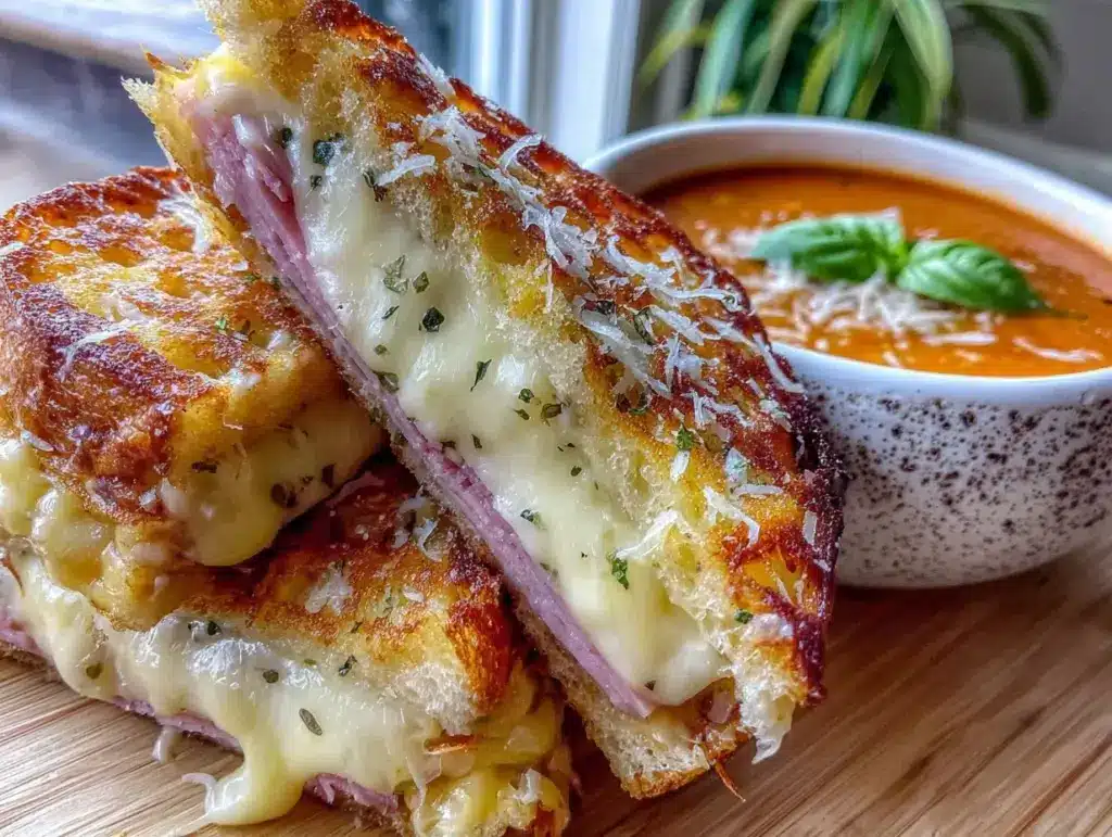 crispy waffle iron grilled cheese - featured image