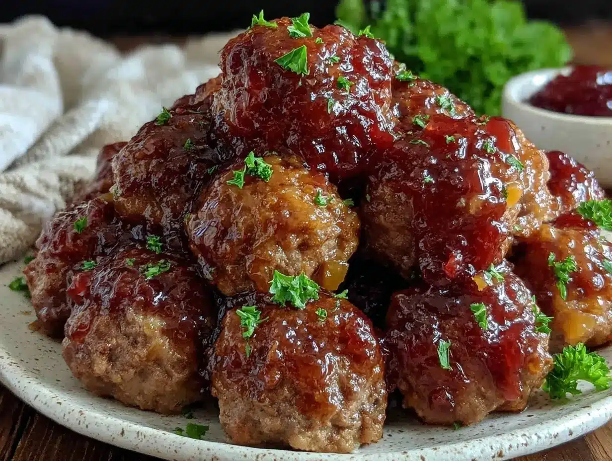 crockpot meatballs in grape jelly sauce preparation steps