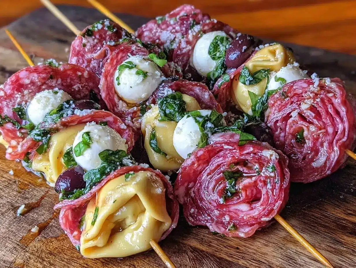 easy antipasto skewers preparation steps