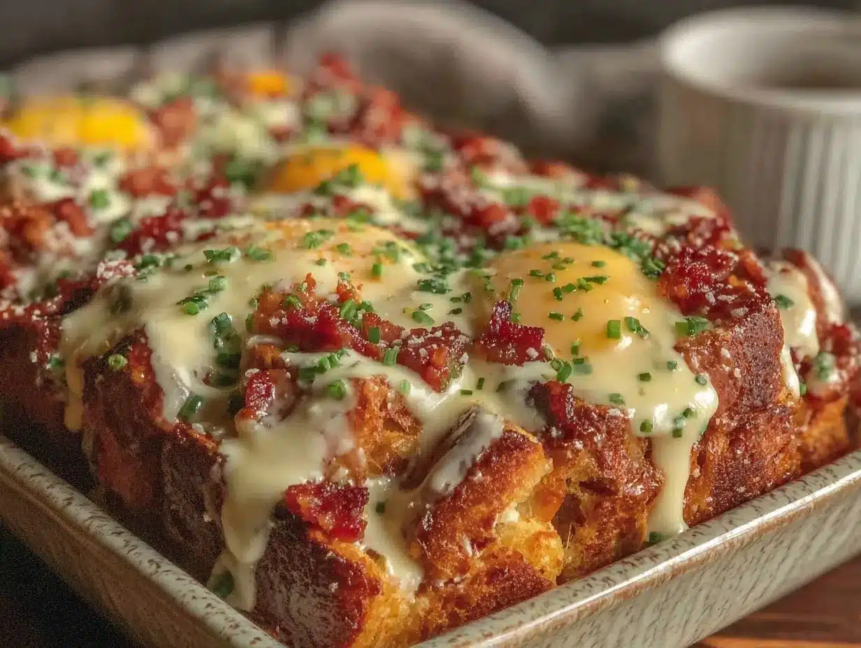Easy Eggs Benedict Casserole preparation steps
