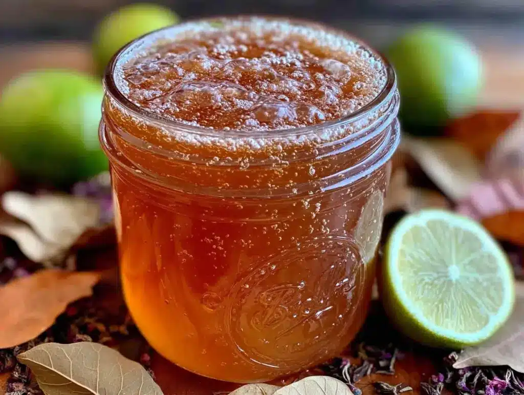 easy homemade kombucha first fermentation - featured image