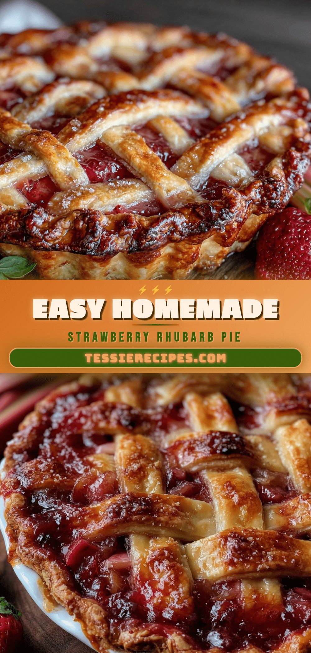 easy homemade strawberry rhubarb pie recipe