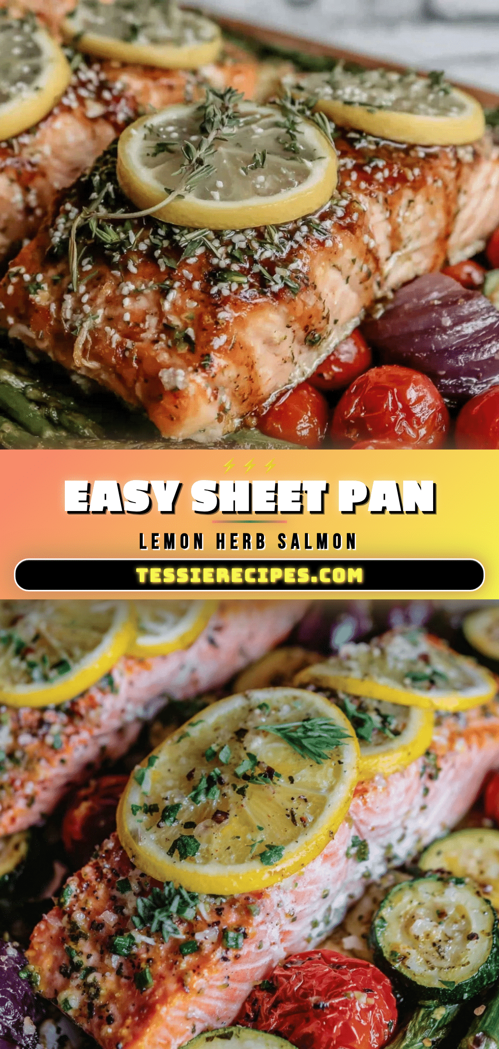 easy sheet pan lemon herb salmon recipe