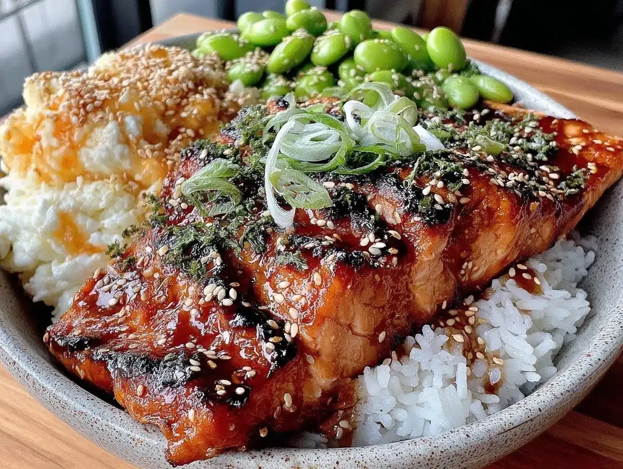 easy teriyaki salmon bowl preparation steps