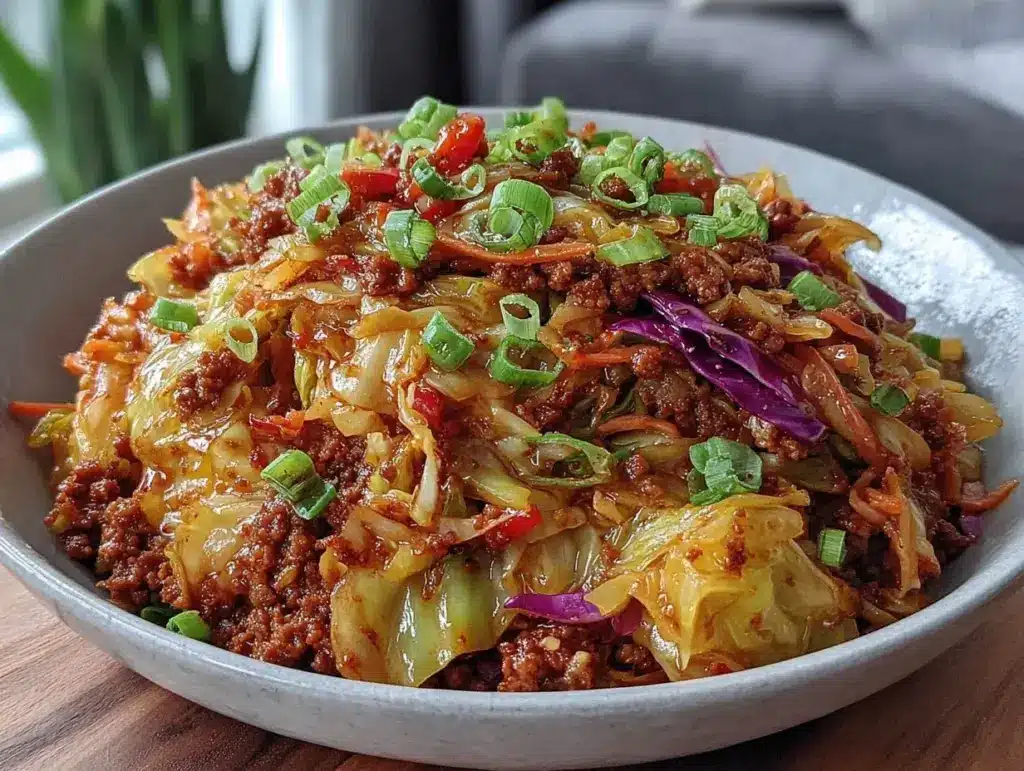 egg roll in a bowl with ground turkey - featured image