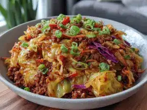 egg roll in a bowl with ground turkey - featured image