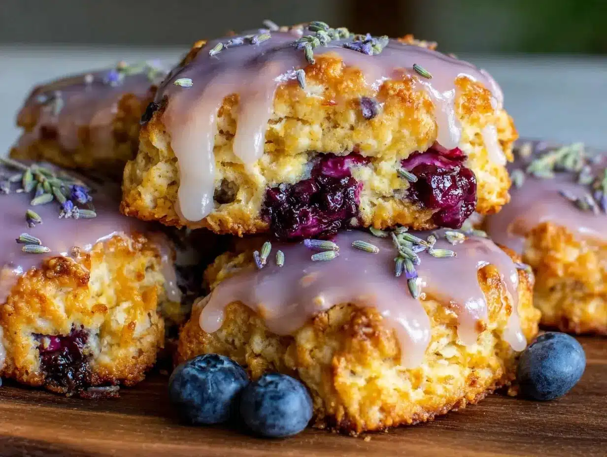 fluffy lemon blueberry scones preparation steps