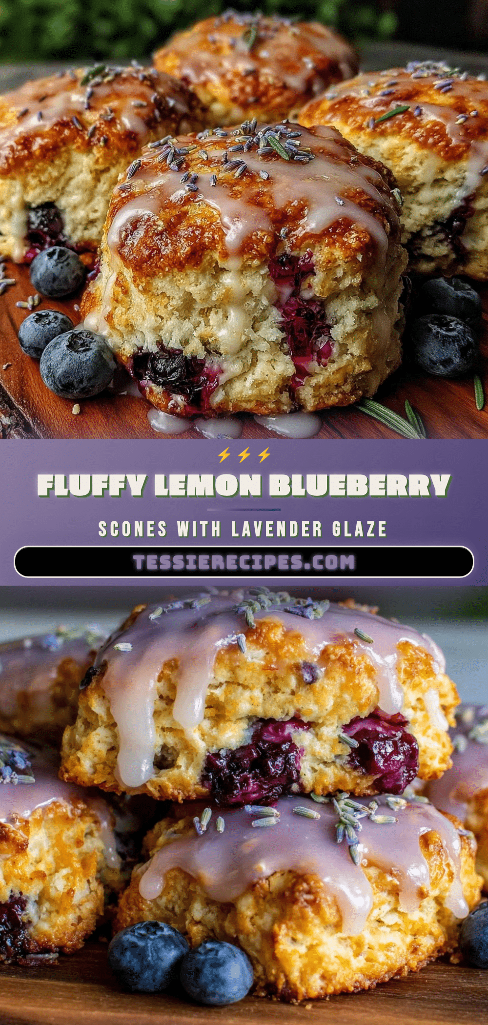 fluffy lemon blueberry scones recipe