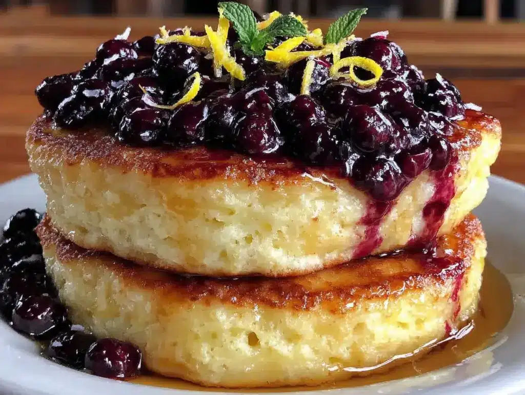fluffy lemon ricotta pancakes - featured image