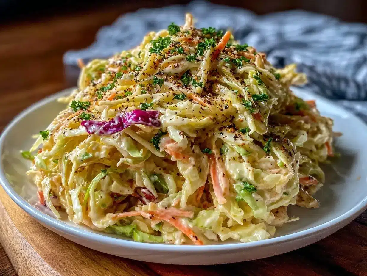 fresh creamy coleslaw without mayo preparation steps