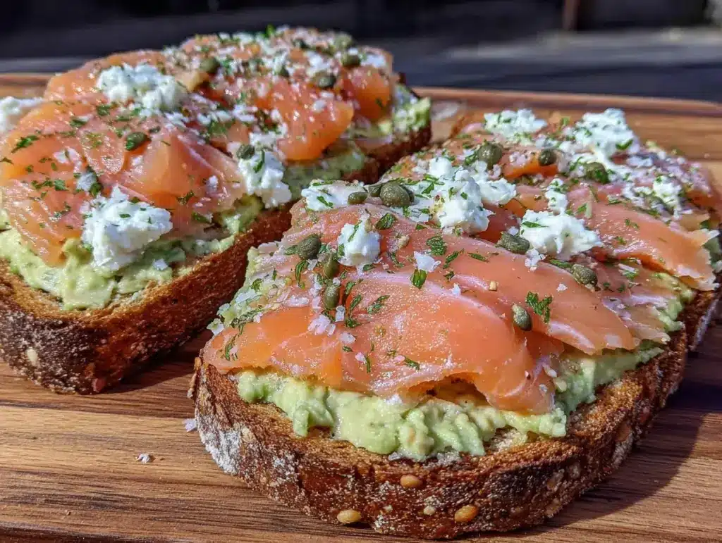 fresh smoked salmon avocado toast - featured image