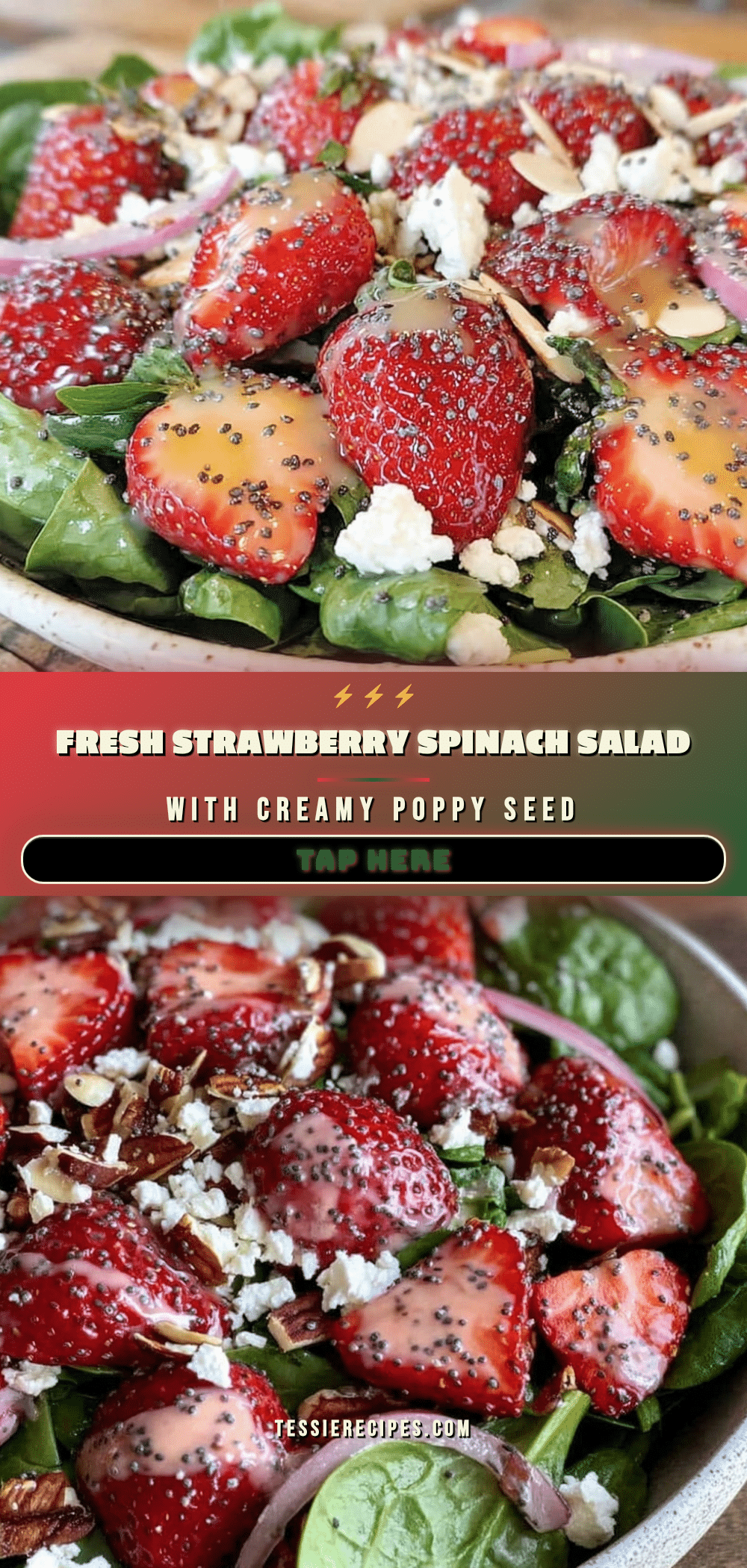 fresh strawberry spinach salad recipe