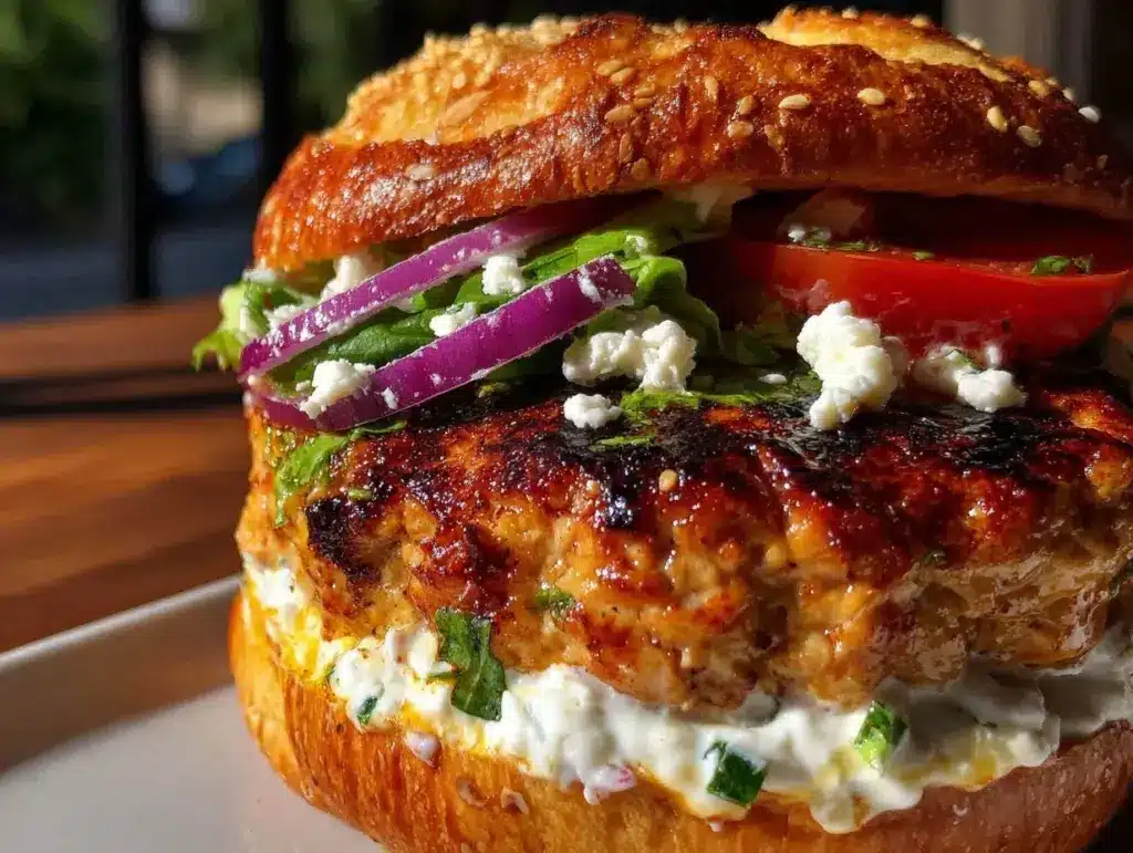 Greek turkey burger - featured image