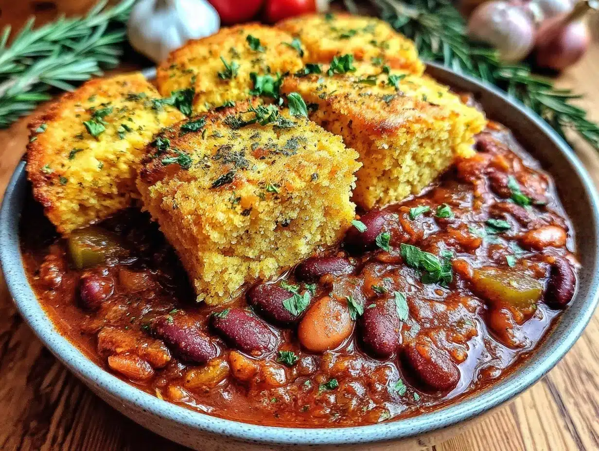 hearty vegetarian three bean chili preparation steps