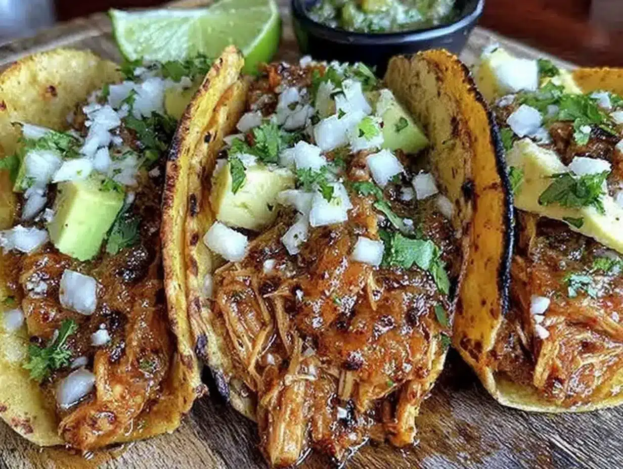 Instant Pot Salsa Verde Pulled Chicken Tacos preparation steps
