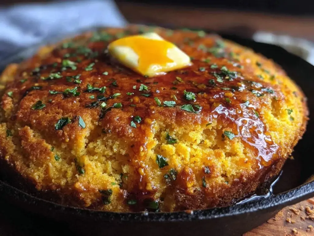jalapeño cheddar cornbread skillet - featured image