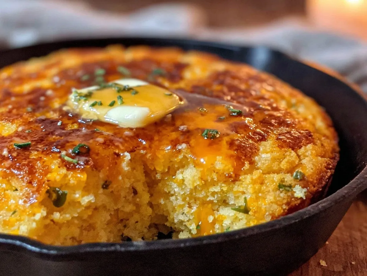 jalapeño cheddar cornbread skillet preparation steps