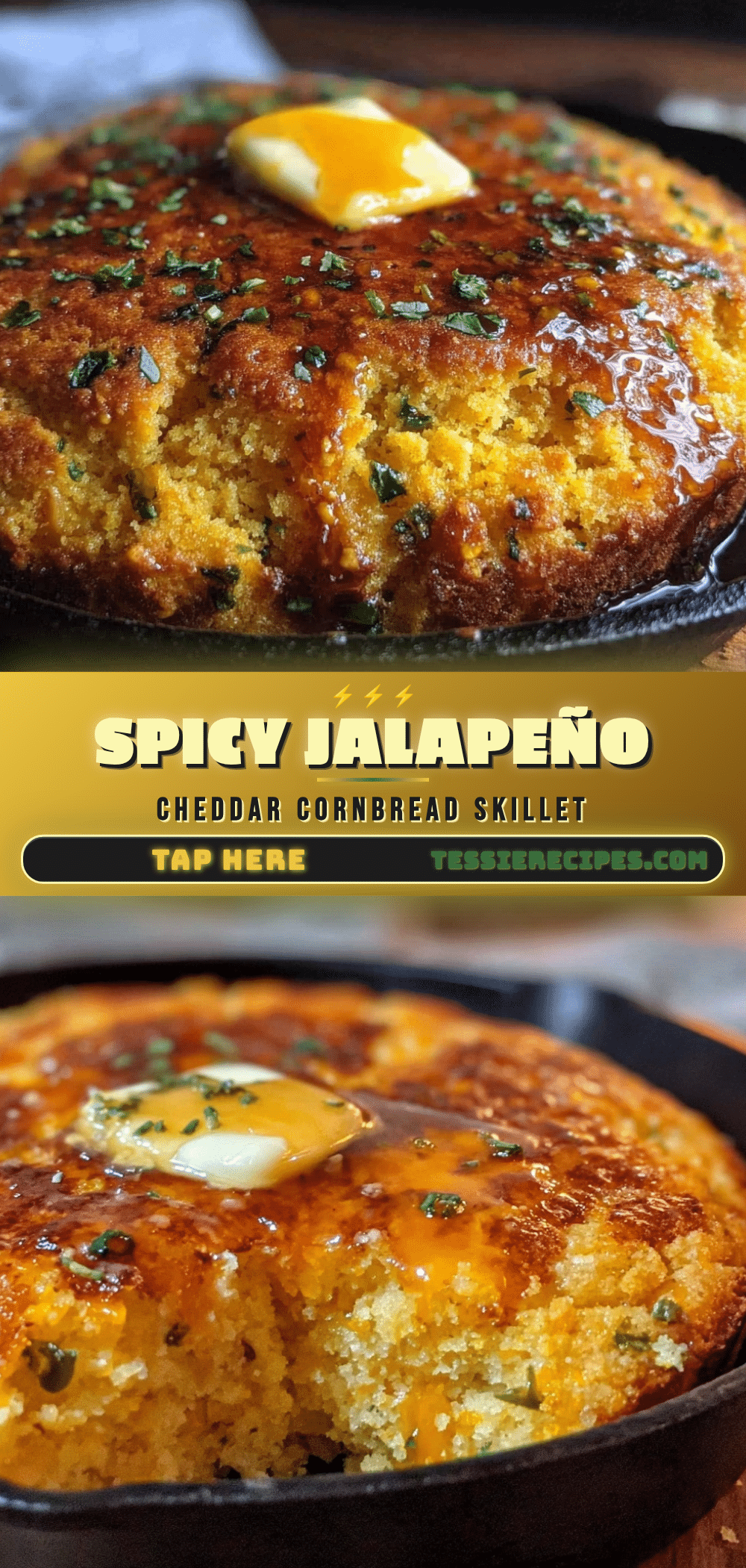 jalapeño cheddar cornbread skillet recipe