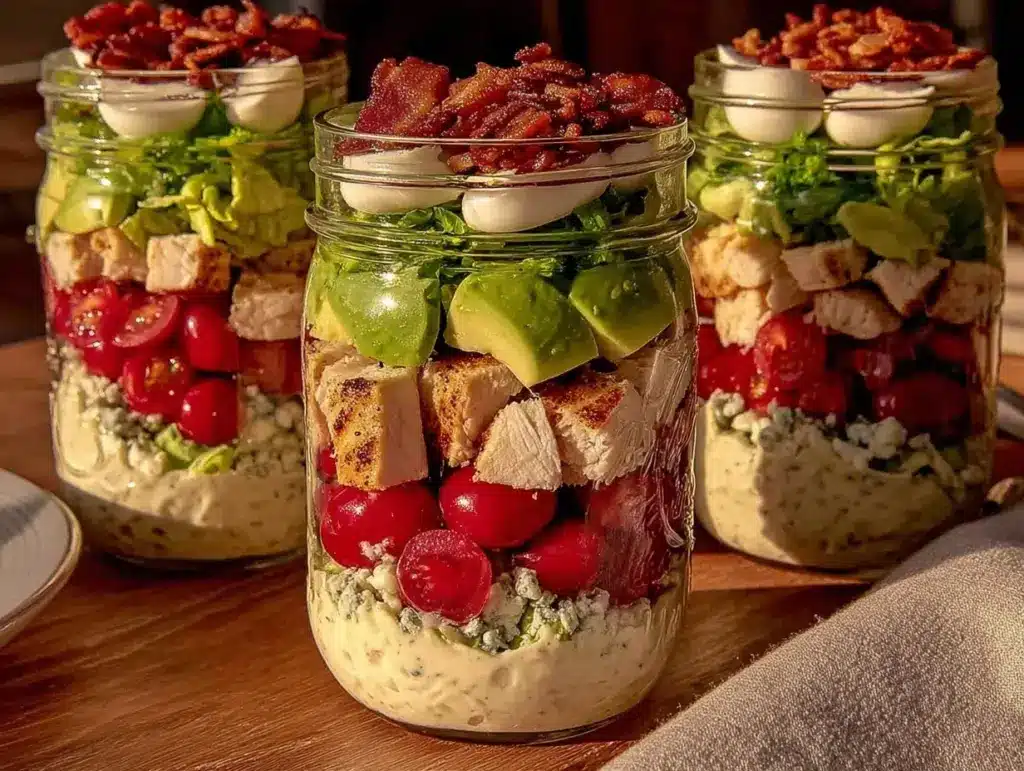 Mason Jar Cobb Salad - featured image