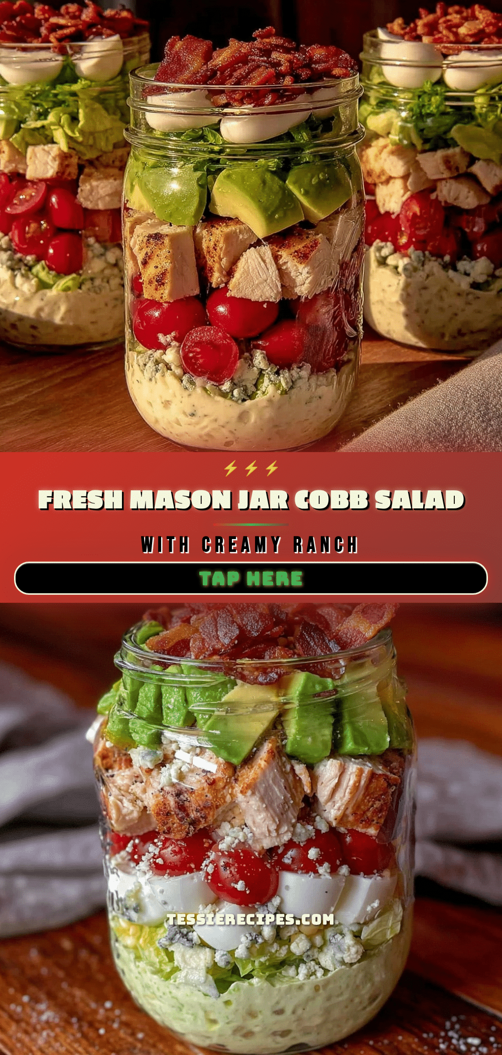 Mason Jar Cobb Salad recipe