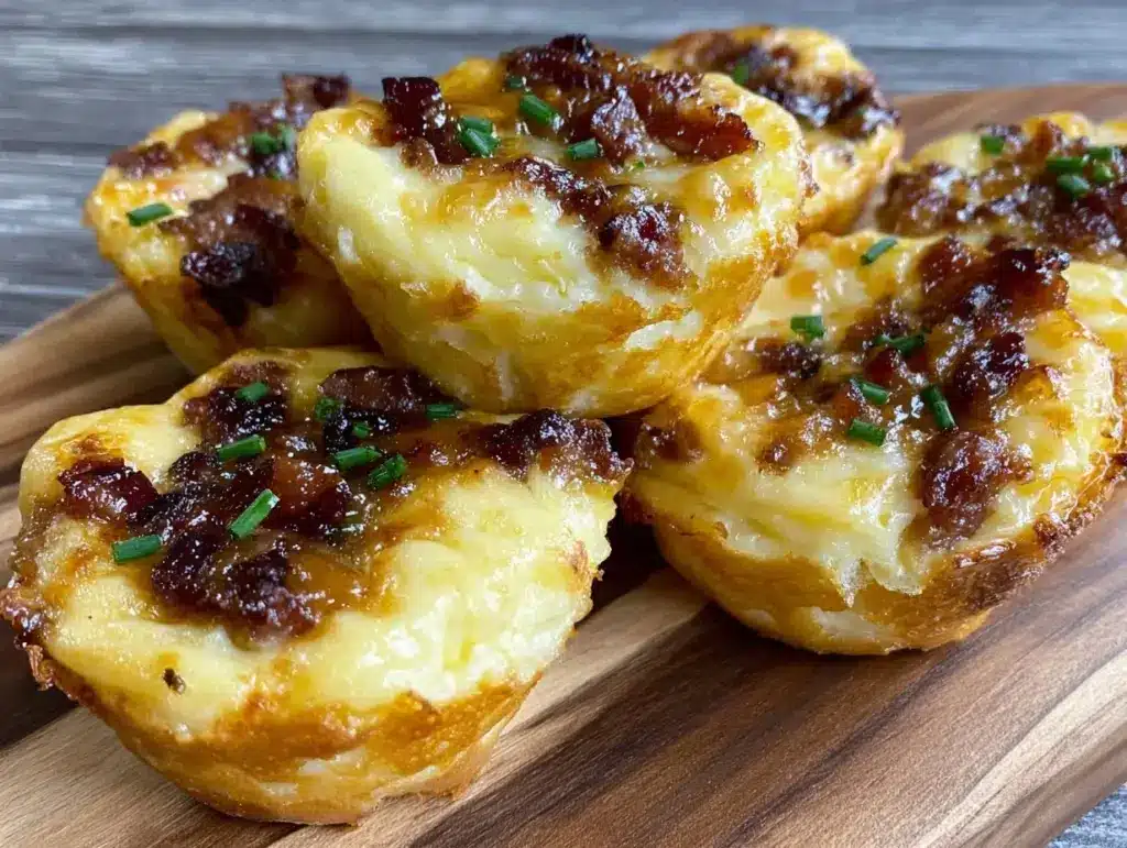 mini crustless quiche Lorraine bites - featured image
