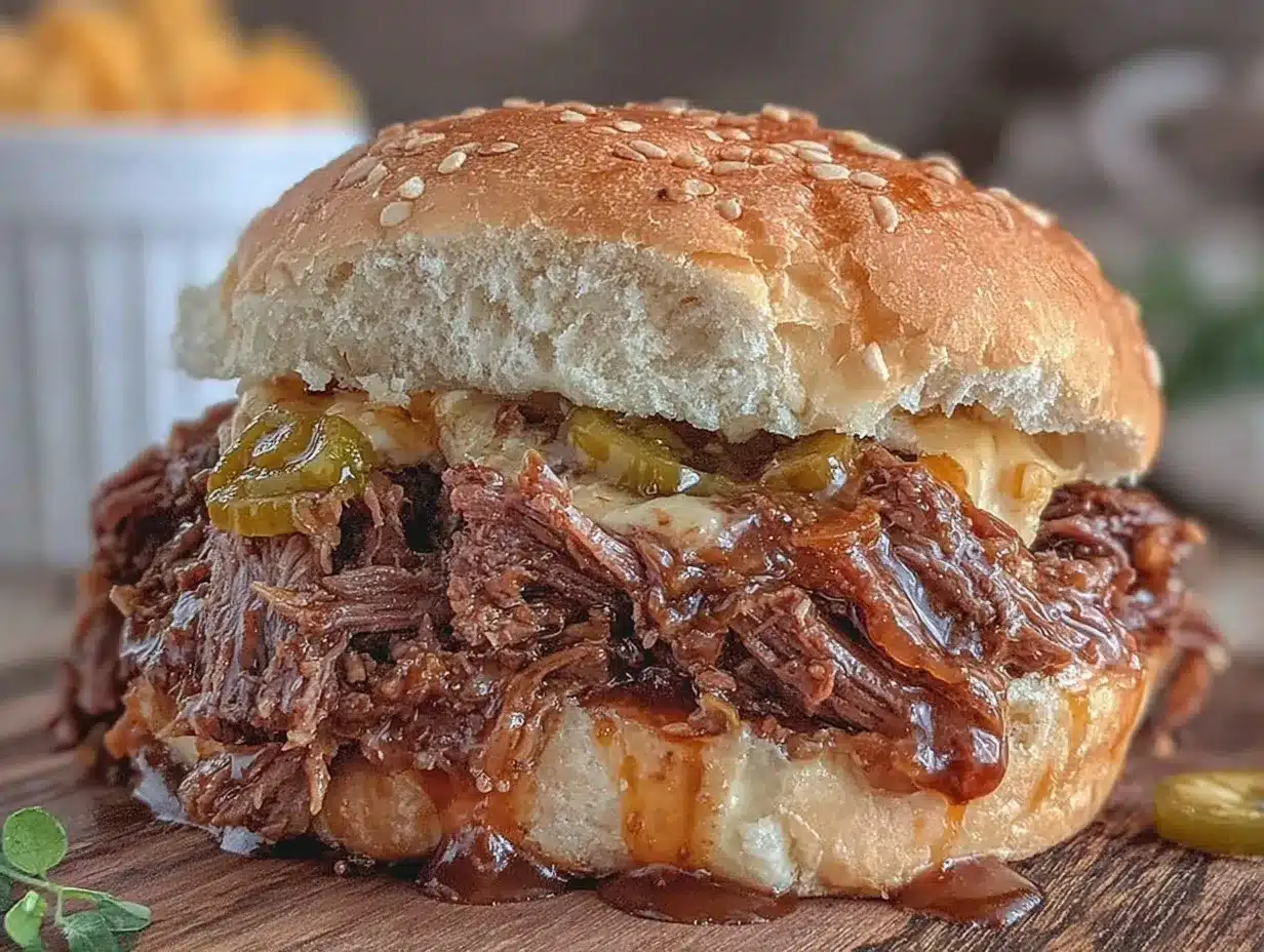 Mississippi pot roast sandwiches preparation steps