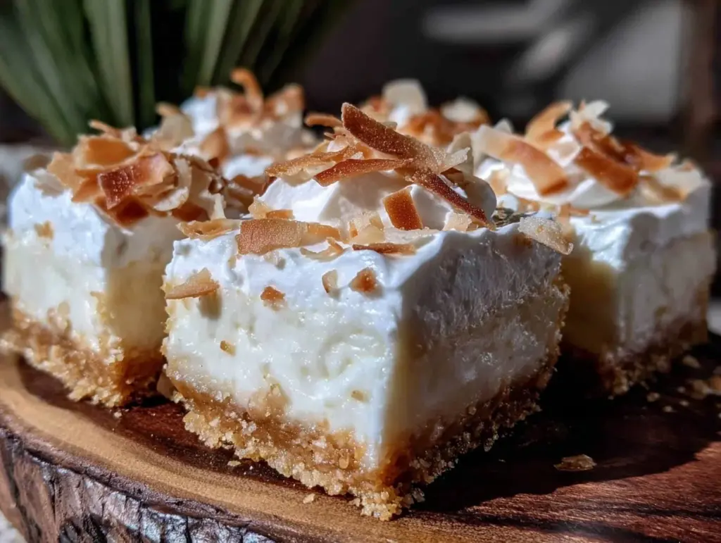 no-bake coconut cream pie bars - featured image