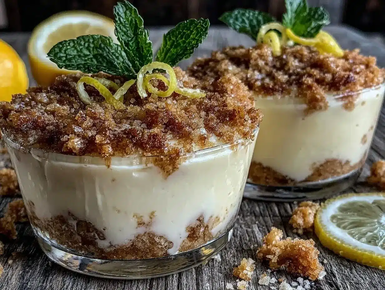 no bake lemon mousse cups preparation steps