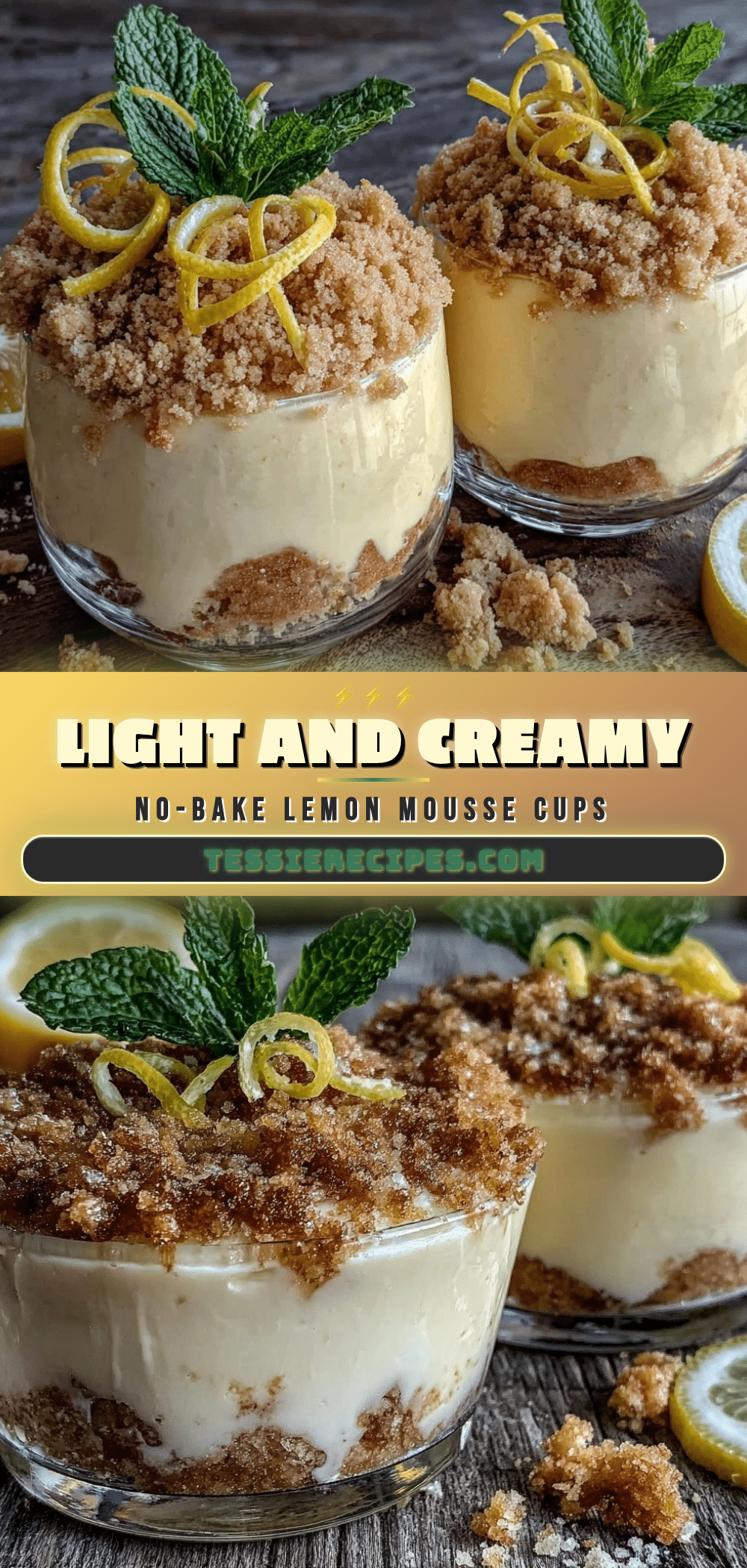 no bake lemon mousse cups recipe