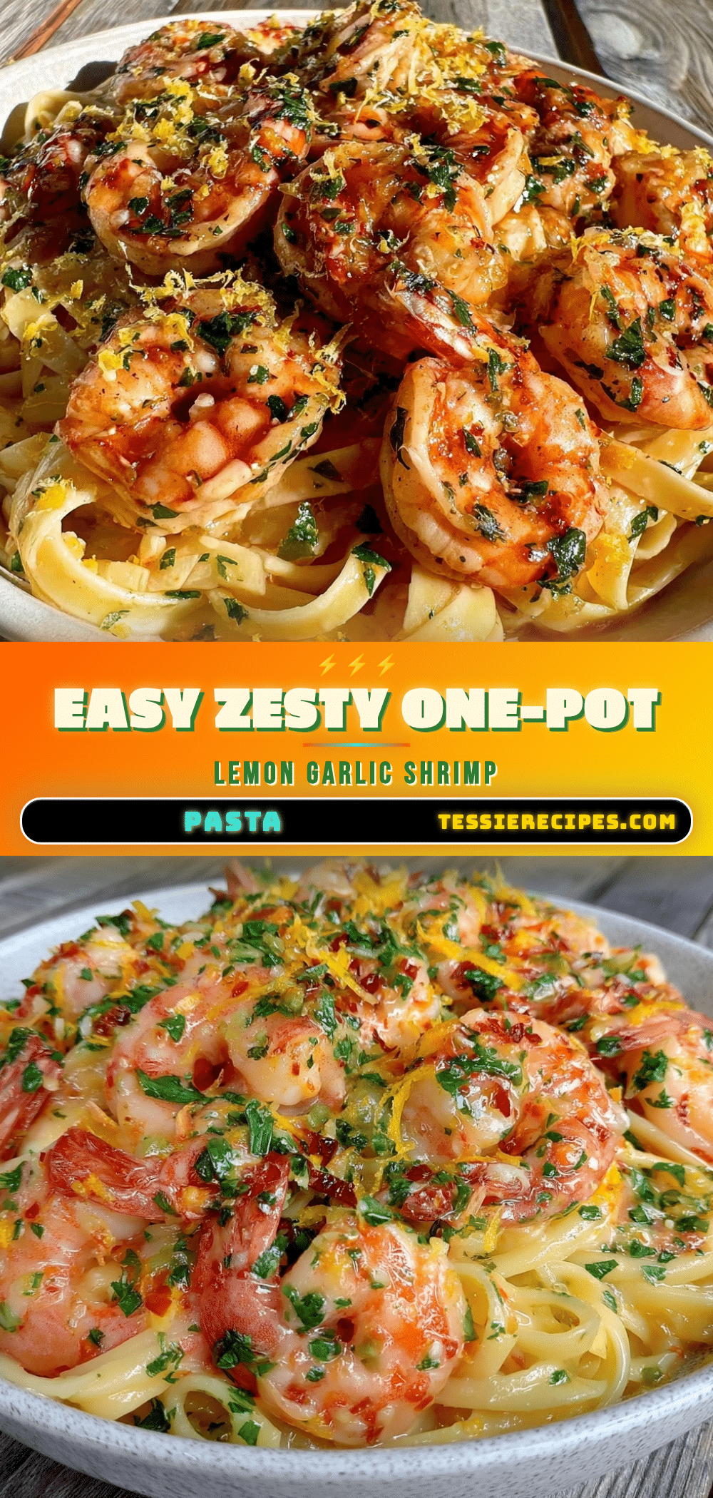 one-pot lemon garlic shrimp pasta recipe