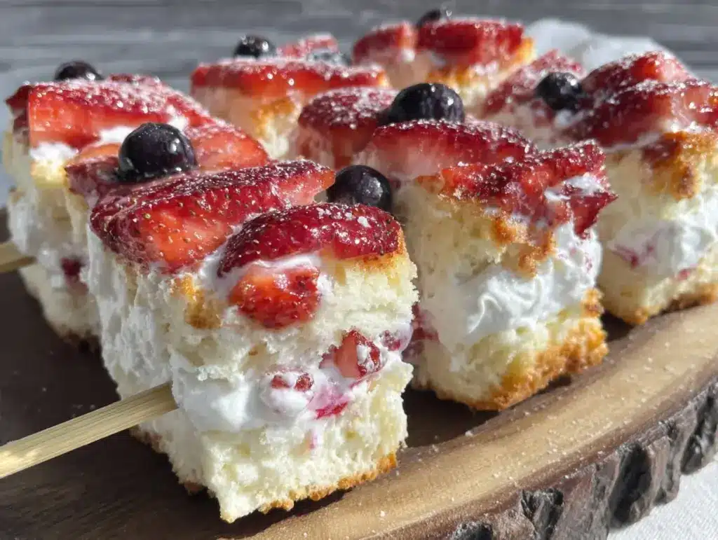 patriotic strawberry shortcake kabobs - featured image
